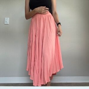 O'Neill Womens Marnie Solid Midi Skirt in Burnt Coral